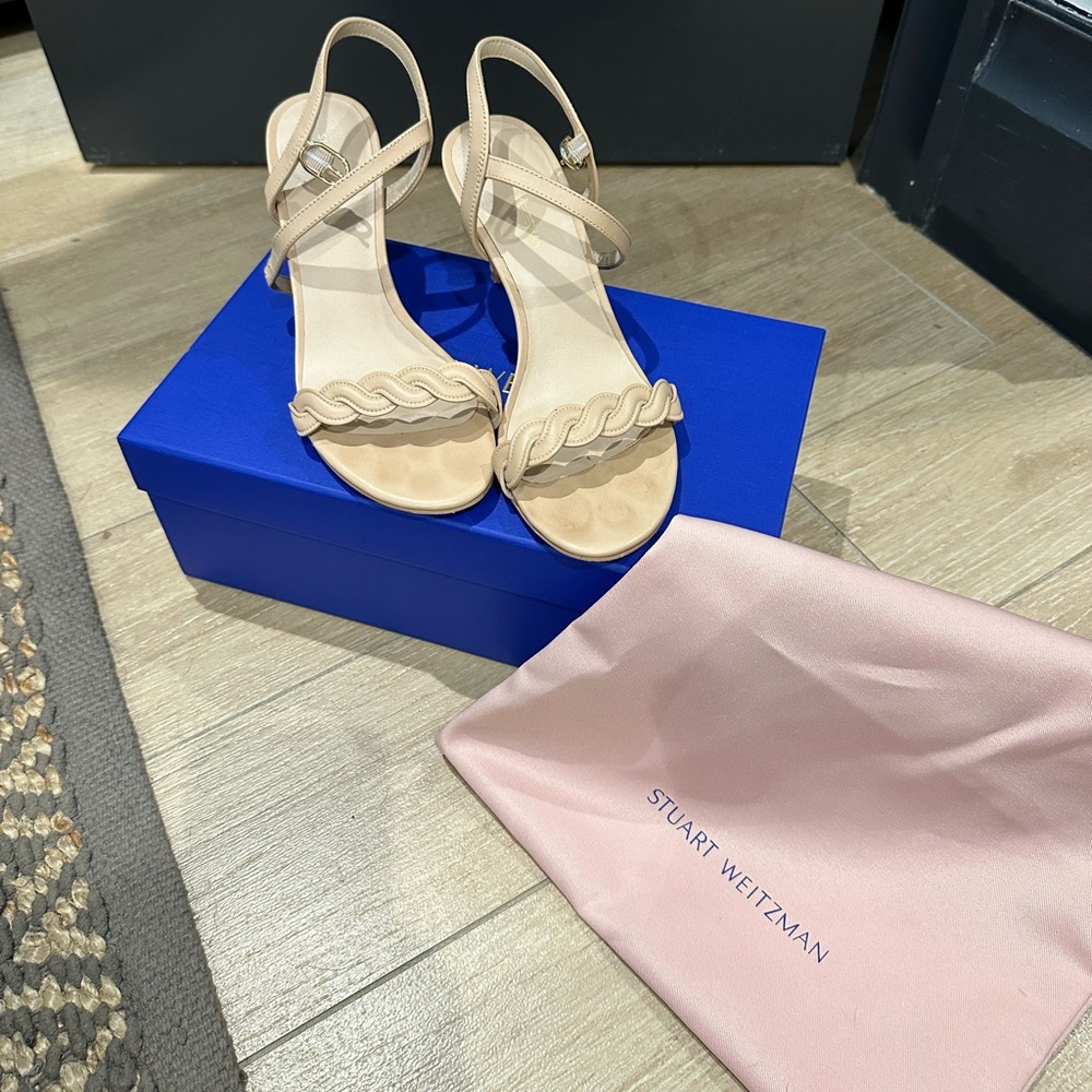 Stuart Weitzman - Dancer Twistie 75 Leather Sandals - size 7